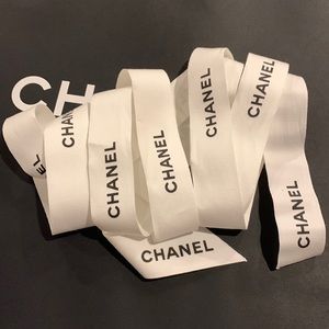 Chanel white ribbon